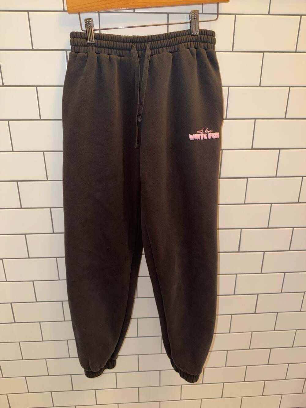 White Fox Boutique With Love Oversized Jogger Sweatpants